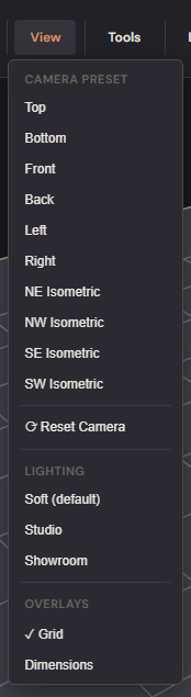 View menu